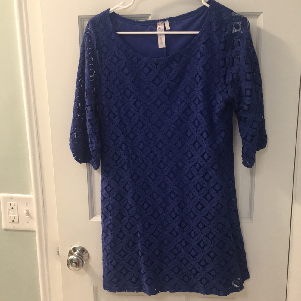 Blue Lace Dress Size S